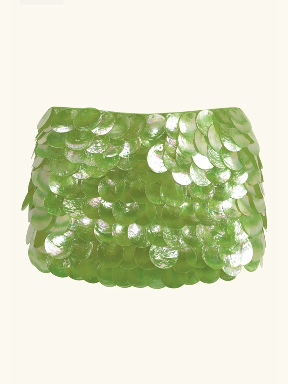 IDAH- Iridescent Lime Sequin Mini Skirt **BRAND NEW**